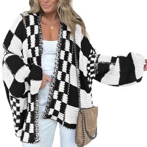 🆕Long Sleeve Open Front Chunky Knit Cardigan